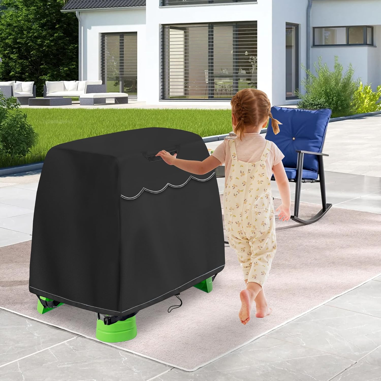 Kids Water Table Cover Fit Step2 Rain Showers Splash Pond Water Table, Waterproof Dust Proof Outdoor Toys -Cover only (Black)
