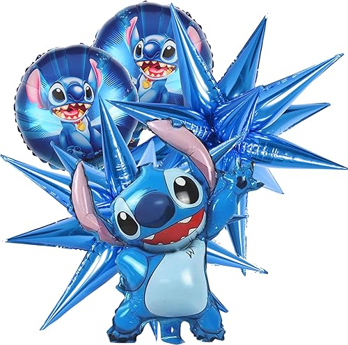 5 globos de dibujos animados de 18 y 22 pulgadas, decoración de fiesta de cumpleaños de dibujos animados para arco de globos, decoración de fiesta