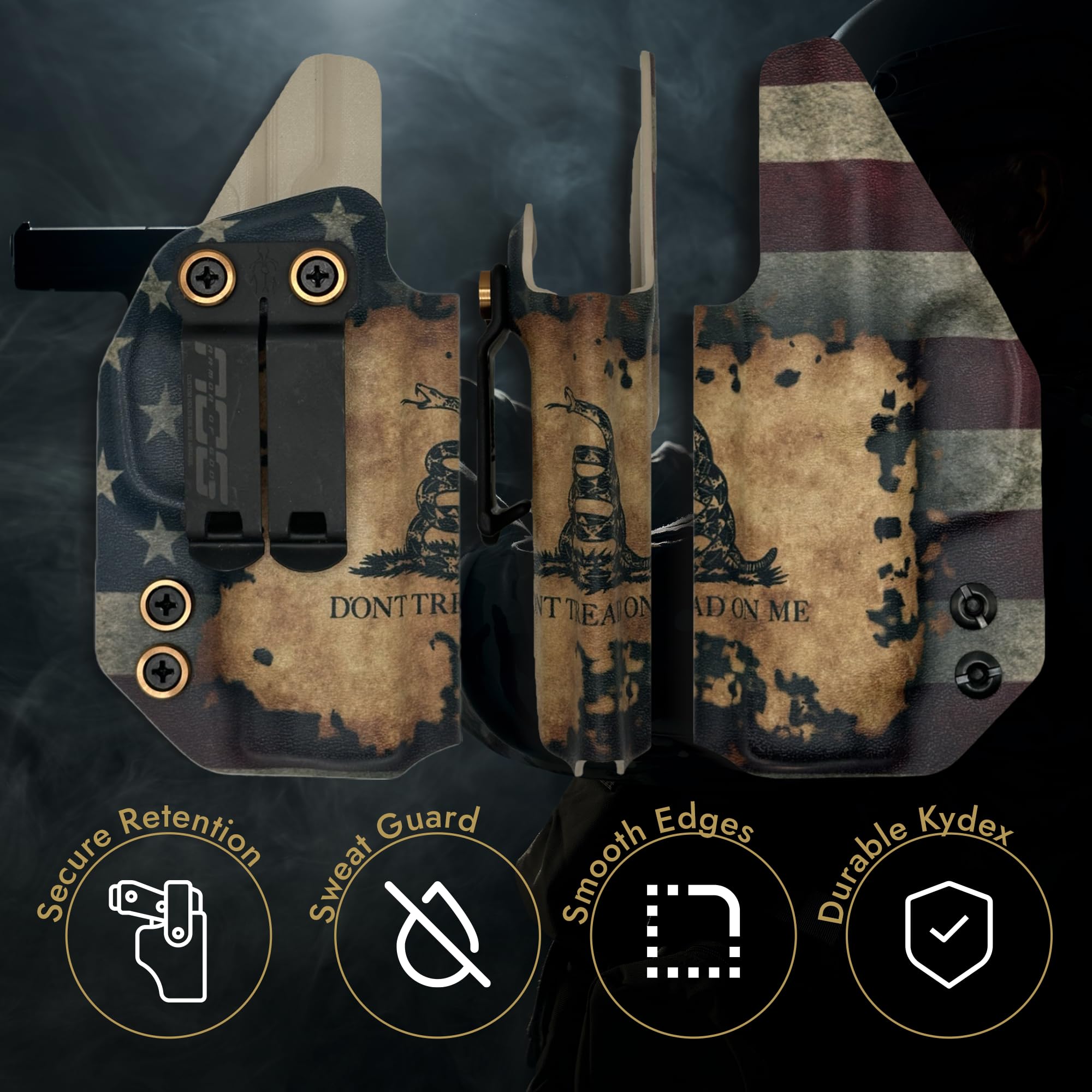 AOG – Custom Gun Holsters – Precision-Fit Kydex Concealed Carry Holster for Glock 17 – Secure Retention, Smooth Draw & Everyday Carry – Handcrafted in USA