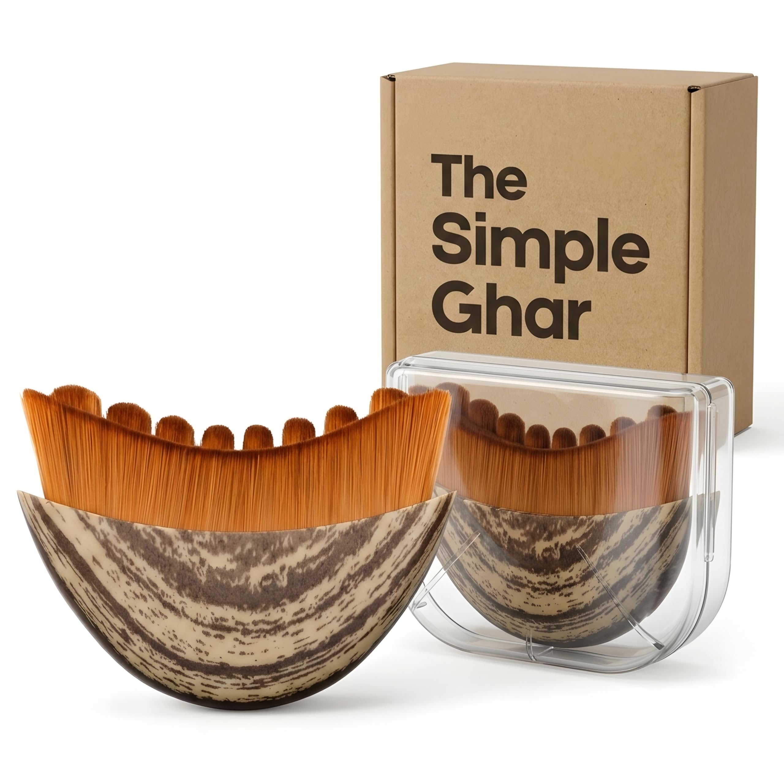 Big Lymphatic Brush for Face Massage – Big Size Lymphatic Contour Face Brush, Guasha Dry Brushing Tool for Daily Skincare Routine, Gentle Facial Massage Brush for Men & Women