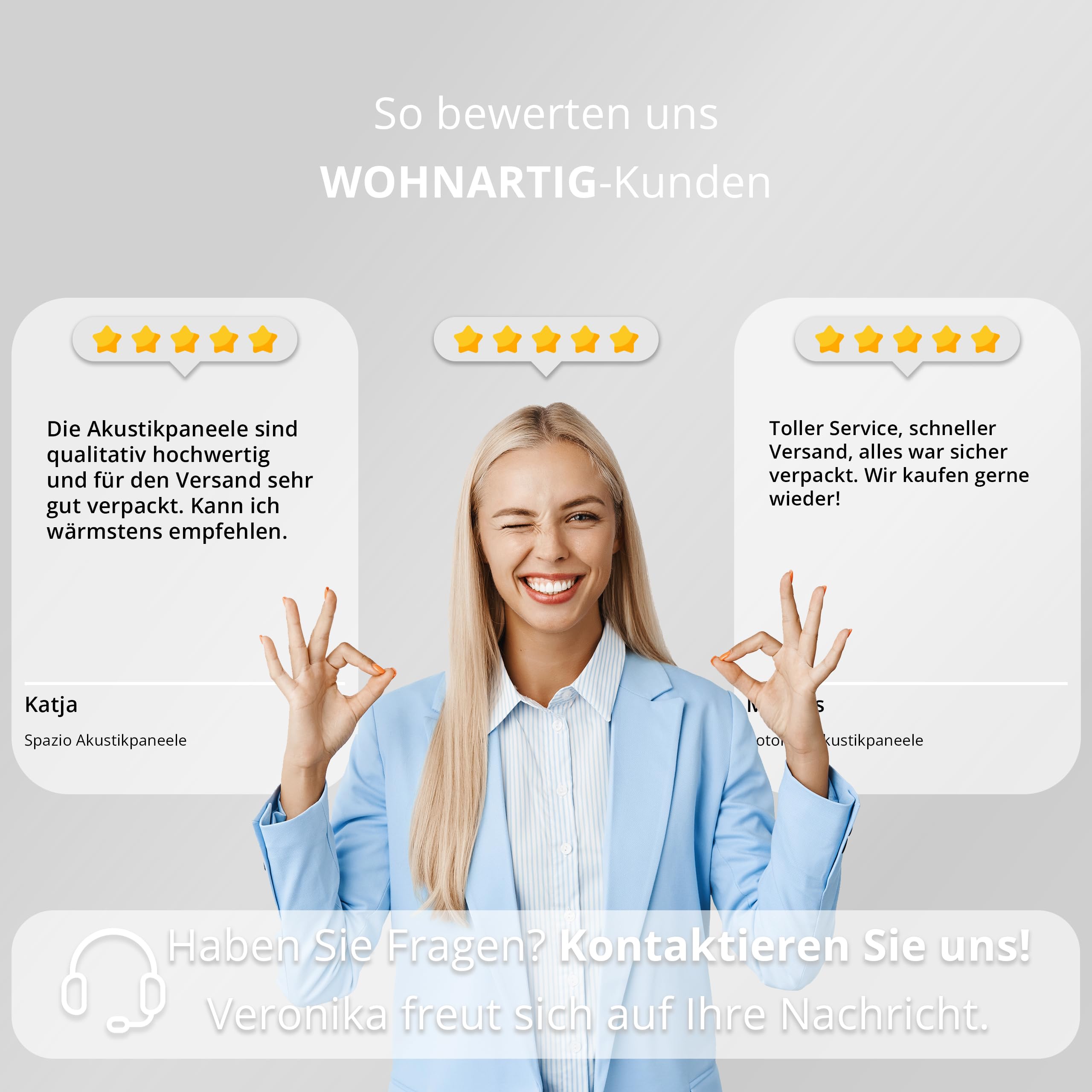 wohnartig 3D Akustikpaneele (Eiche Natur, 2 Stück 240cm x 54cm)