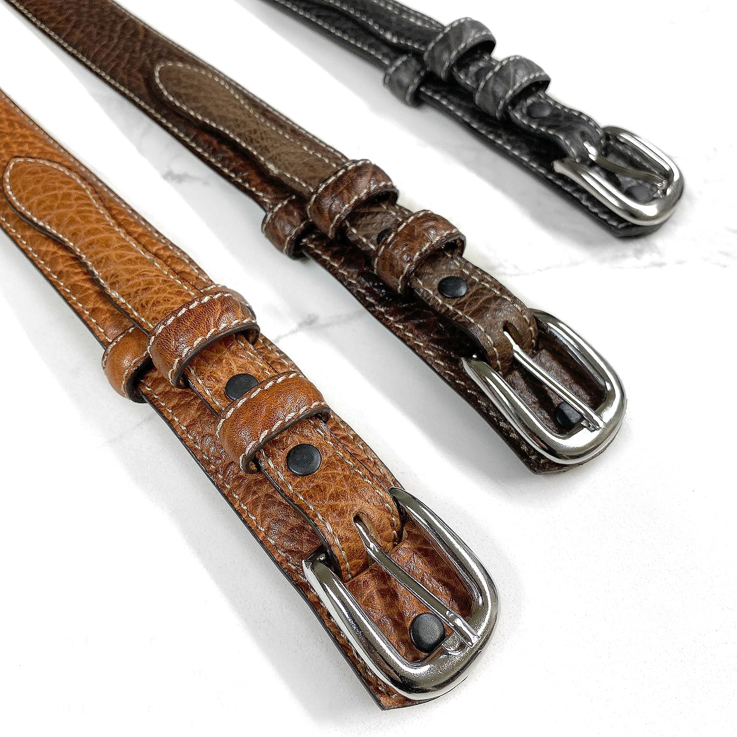 Western Ranger Belt Genuine Leather Ranger Belt 1-3/8" (35mm) Wide - Image 2