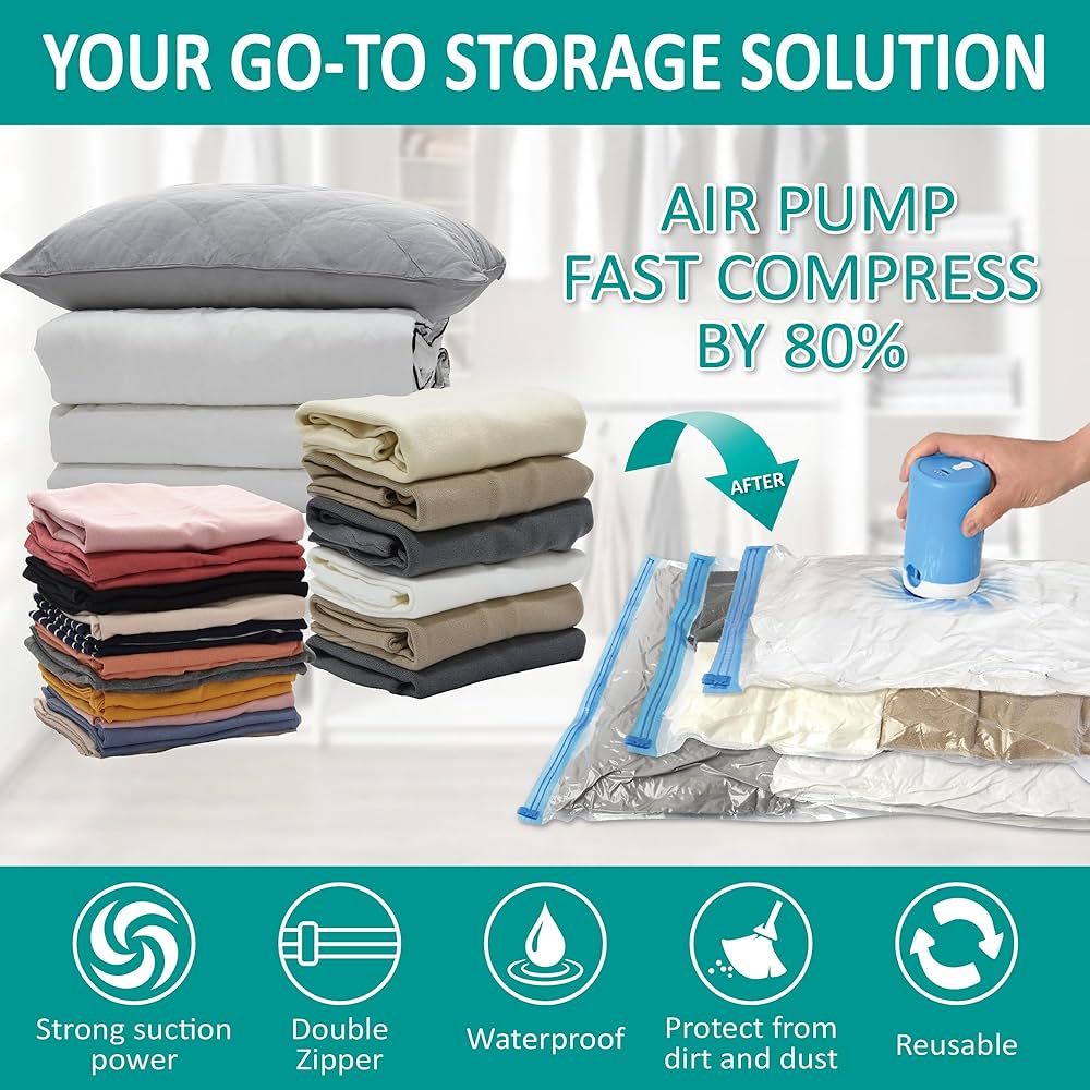 Amazon.com: Vacuum Storage Bags with Electric Pump, 30 Pack