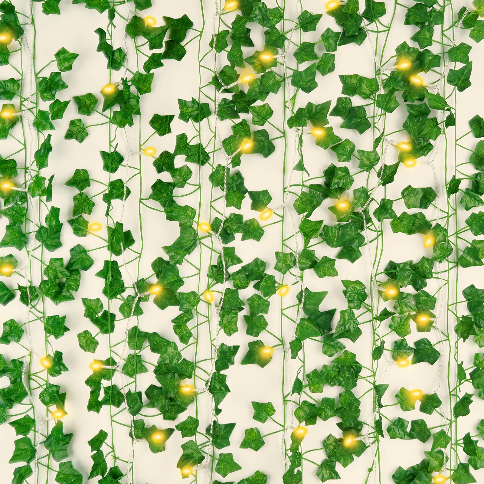 Buy Artflower 12Pcs 84Ft Fake Vines for Bedroom with 32.8Ft Lights