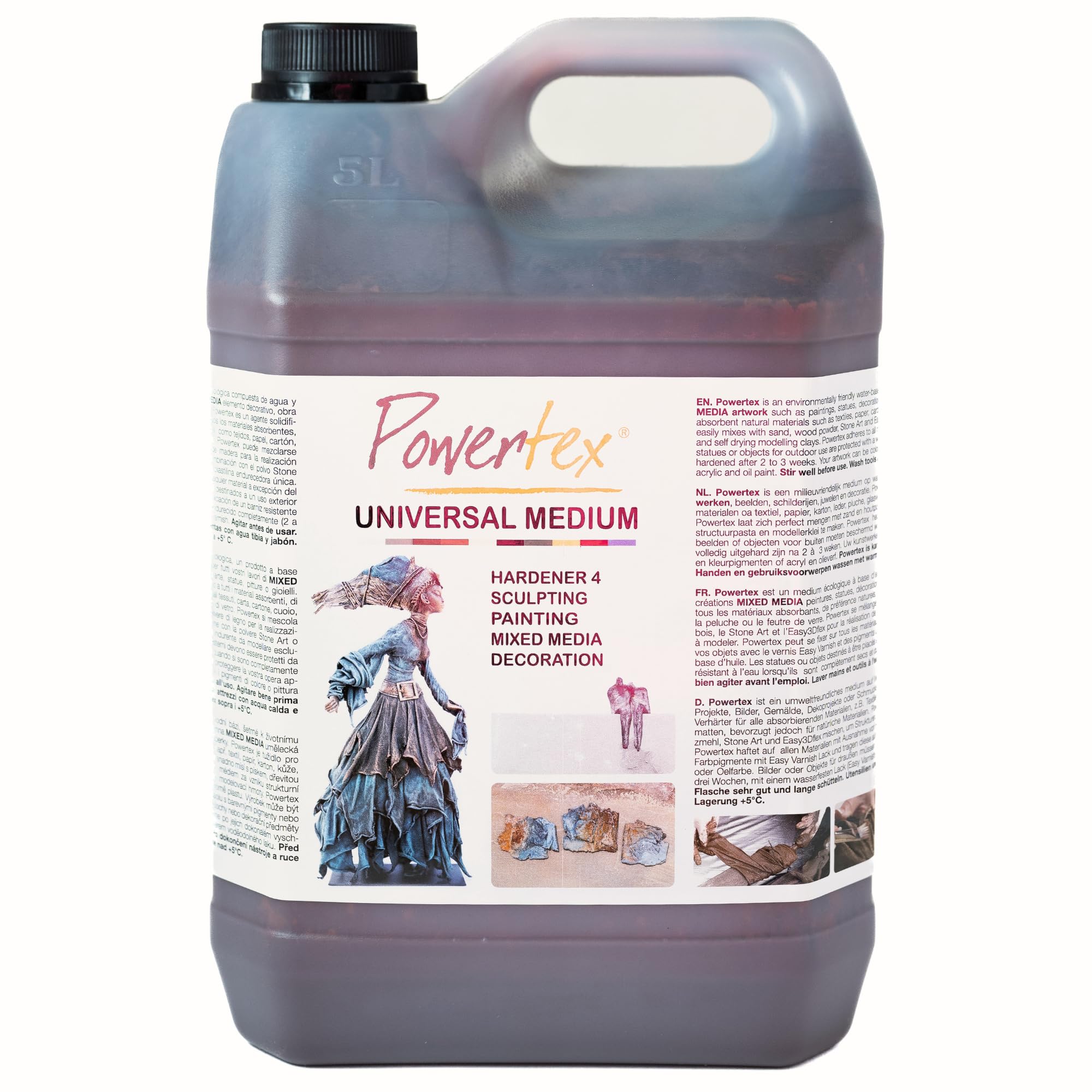 Powertex Textile Hardener Bronce 5 Kg para endurecer telas y crear esculturas de forma segura