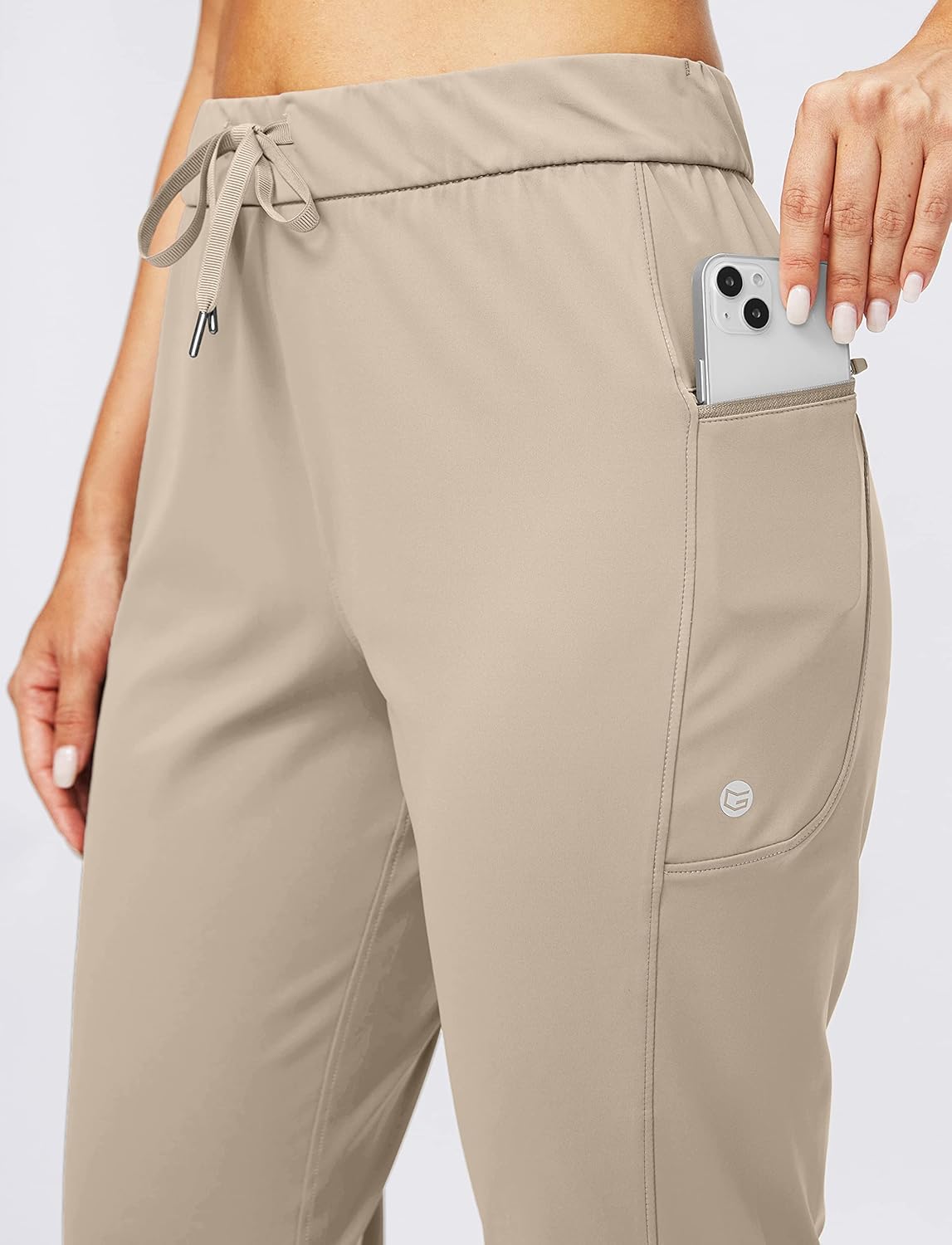 G Gradual Women's Joggers Pants with Zipper Pockets Stretch Tapered Athletic Joggers for Women Lounge, Jogging, Workout