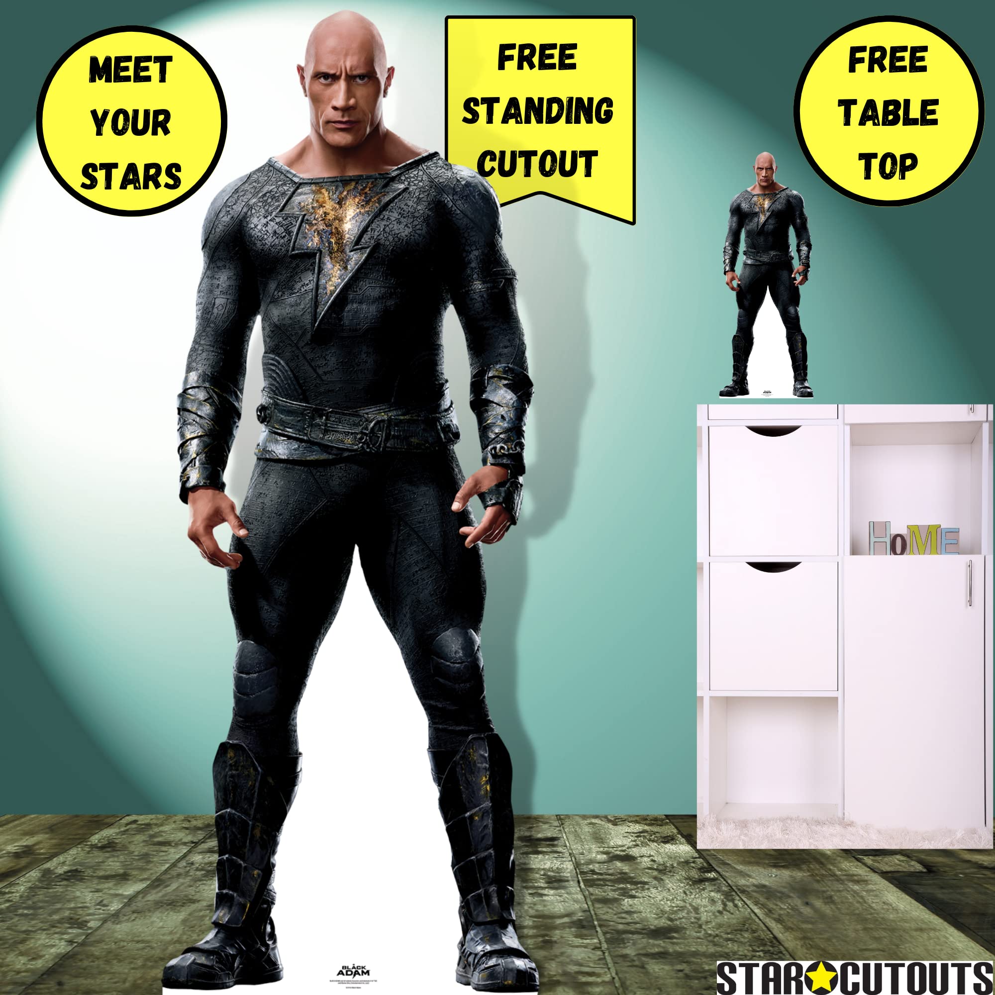 STAR CUTOUTS Ritaglio Di Cartone A Grandezza Naturale Di Dwayne Johnson (The Rock) In Black Adam - Mini SC4143 - 4