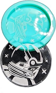Round Space ASTRONAUT Etched Silicone Mold - Choose Your Size - For Resin Epoxy Clay Cement Metal Wax - Glossy Finish - DIY Pendant Charm Jewelry Making Candle Engraved