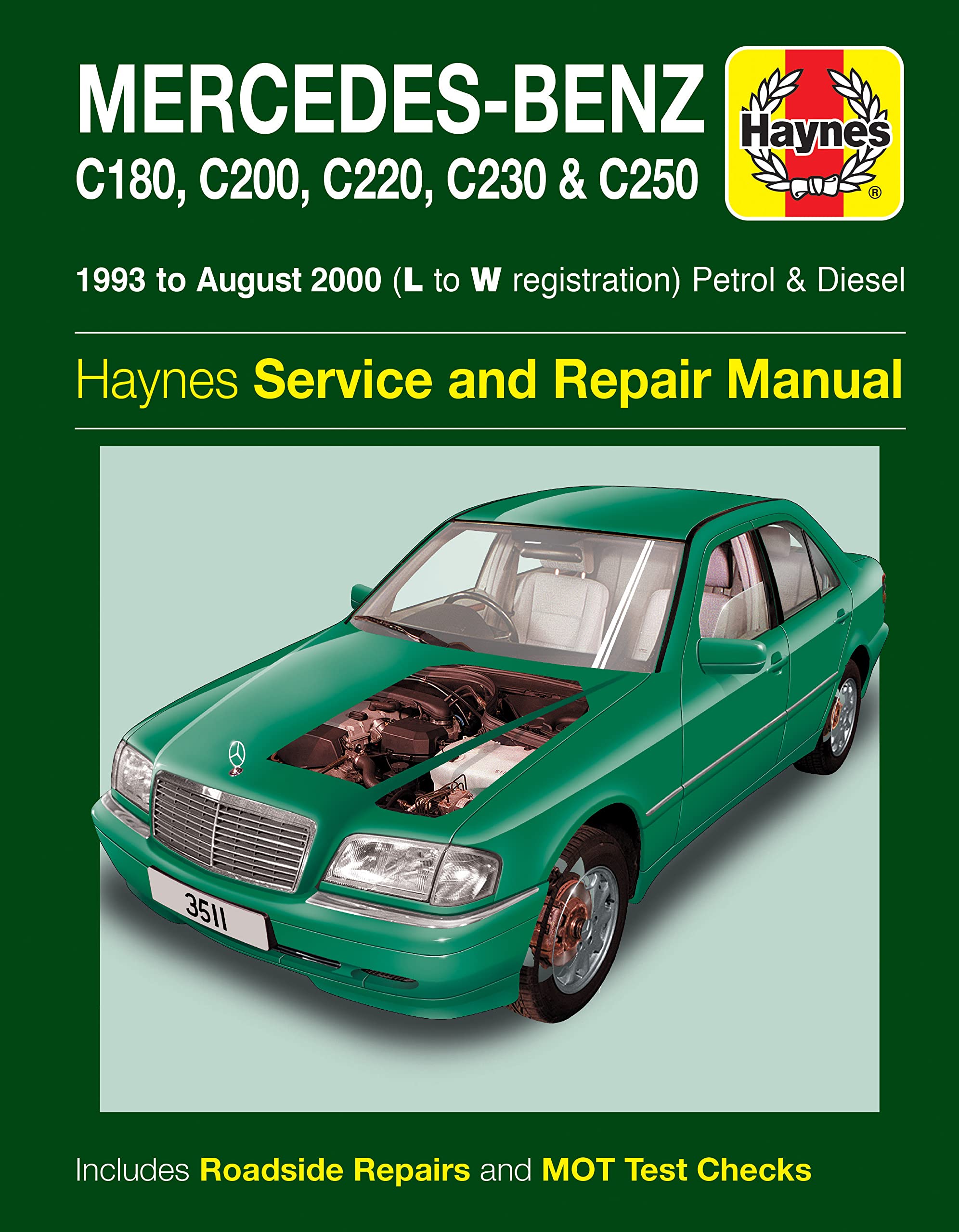 Mercedes Benz C-Class 1993-2000 - L to W Reg Haynes Service Manual 3511