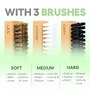 Helios Advanced Sneaker Grooming Kit | Suitable For Cleaning All Kind of Materials | Kit Includes Cleaning Solution, 3 Brushes & Microfiber Towel | Advanced Shoe Cleaner | Cleans 100+ pairs gallery image