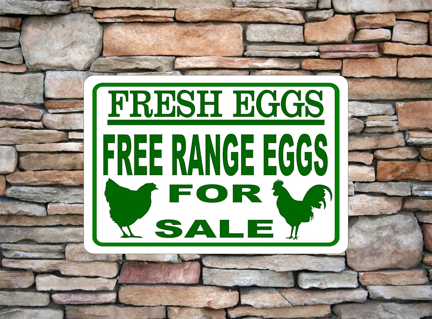 Fresh Eggs FreeRange Eggs for Sale Rooster Chicken Decor