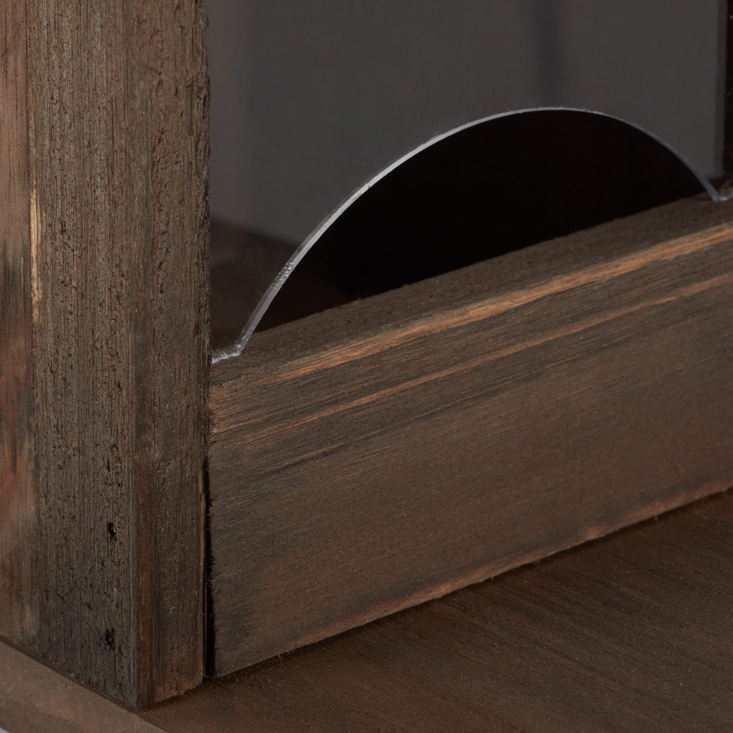 Relaxdays Mangiatoia per Scoiattoli, Autoportante, in Legno, HxLxP: 17,5 x 12 x 25 cm ca. Colore Marrone Scuro
