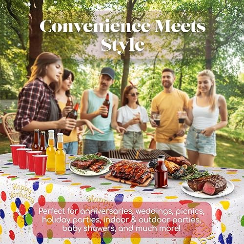 Miniatura 3 de Mantel de plástico de alta calidad - 54 in. x 108 pulgadas. Grandipity - Mantel rectangular (6 y 12 unidades), Azul cielo a cuadros