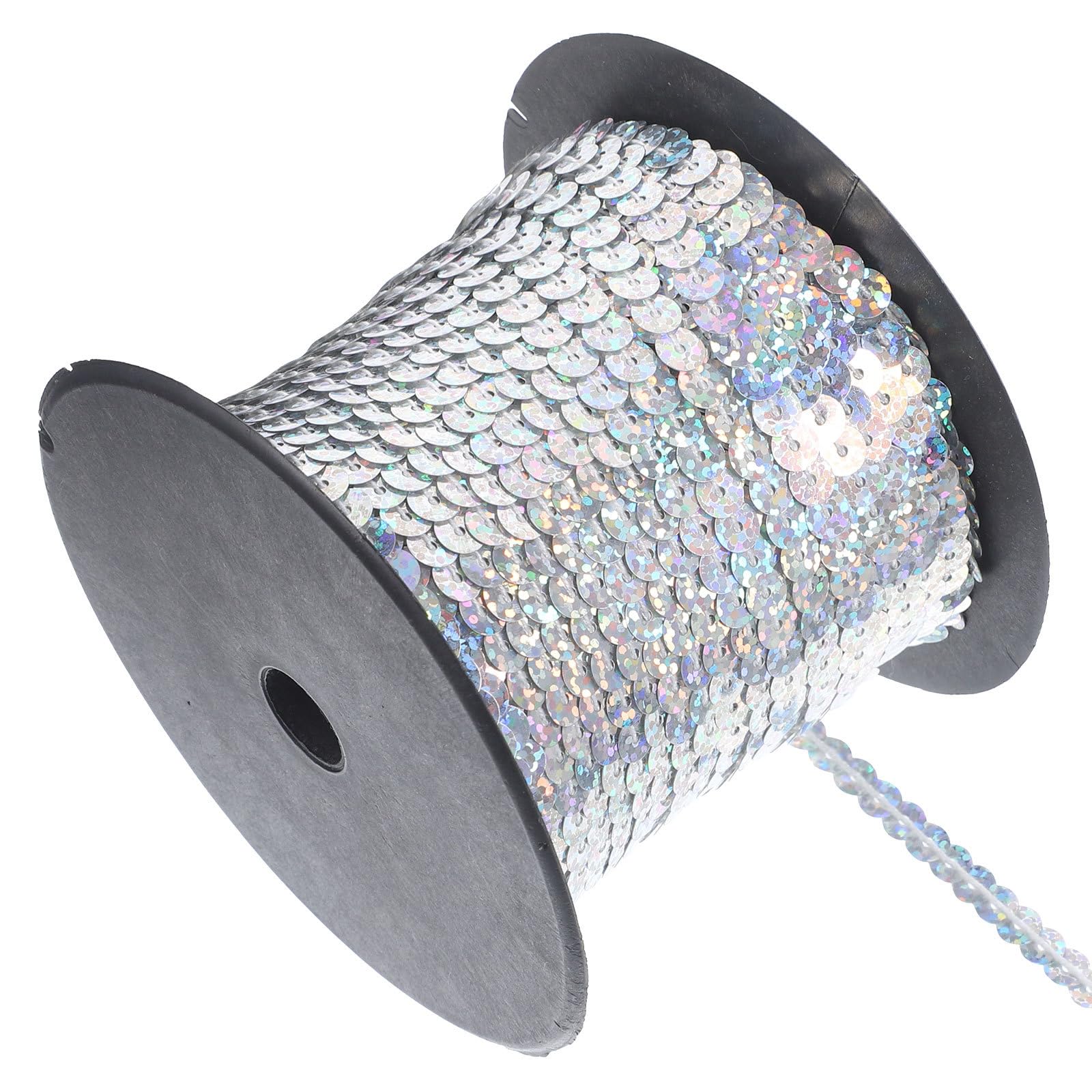 Lentejuelas redondas para proyectos creativos Beaupretty color plata
