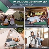 HIKENTURE Önfelfújó Kempingmatrac 5 cm Vastag, Túrázáshoz, Kültéri Alváshoz - Csúszásgátló PVC Habszivacs Matrac 150 kg Teherbírással, Sötét - Darkgray 6