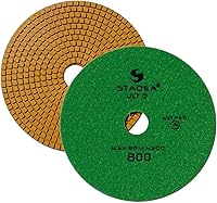 Vista 5 de Stadea PPW116X 4 "almohadillas de pulido de granito de diamante fijadas para piedras de cuarzo de granito polaco