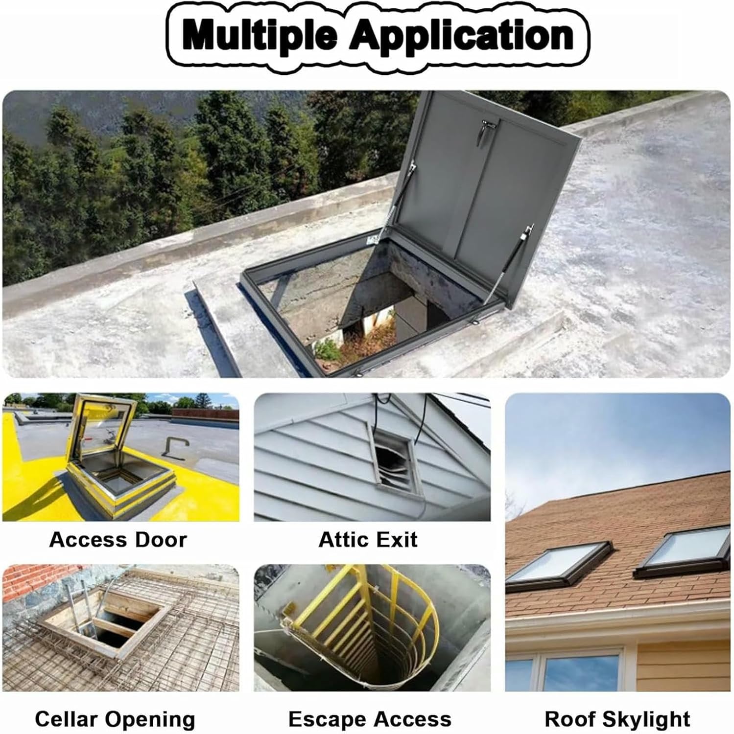 Building Roof Access Hatch for Maintenance, Repairs and Installations, Rooftop Hatch Cover Plate, Locked Rainproof Board