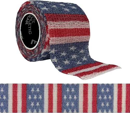 Miniatura 10 de Cinta atlética autoadhesiva – 2 pulgadas x 6.5 yardas – Sin látex, envoltura deportiva fácil de rasgar para fútbol, béisbol, fútbol, muñeca, Cruz de