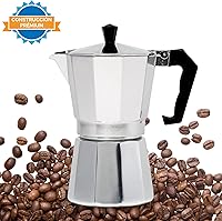 Vista 10 de Primula Cafetera Clásica de Estufa para Espresso y Café, Olla Moka para Preparación de Café Italiano y Cubano, Cafetera Greca, Cafeteras, 6 Tazas