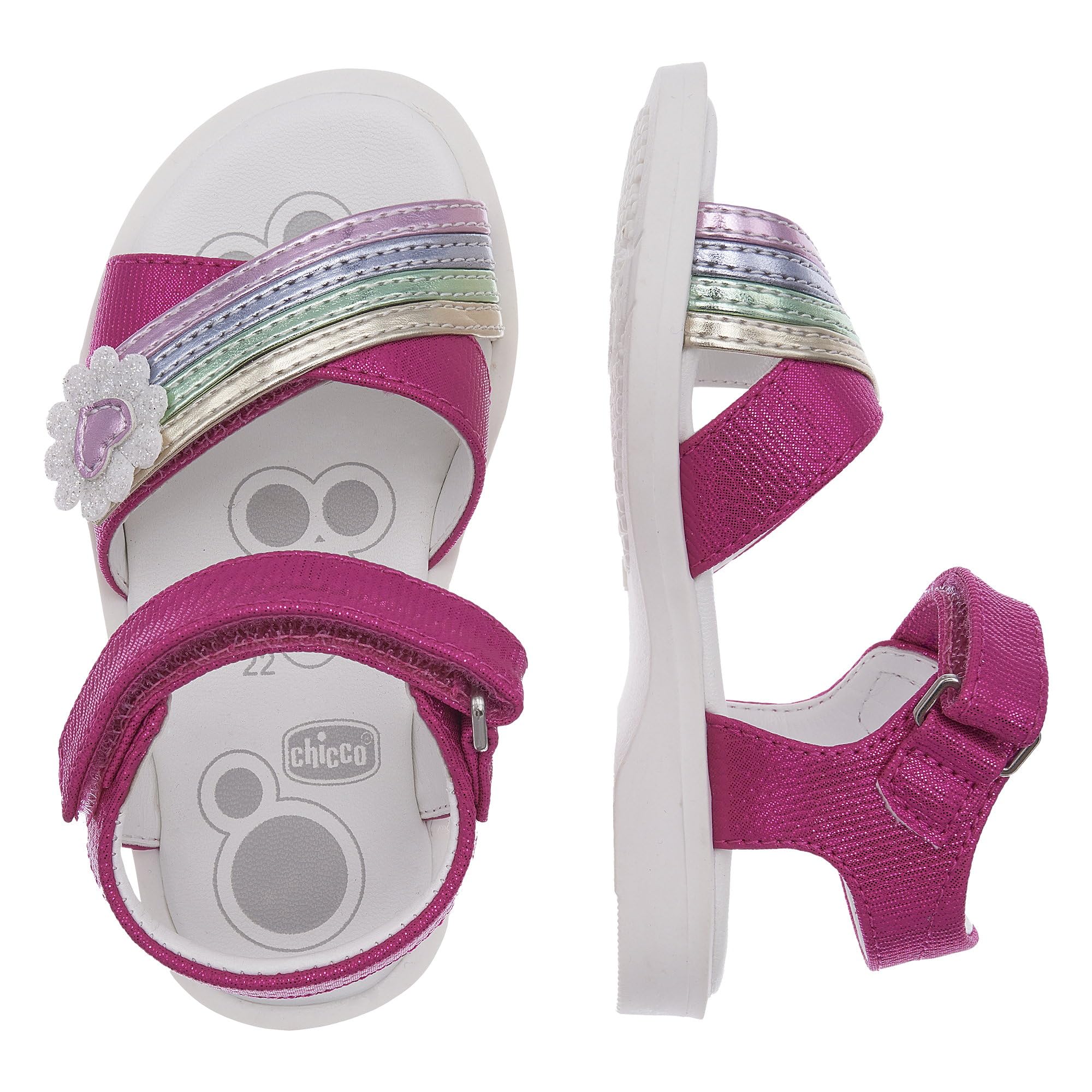 Chicco Sandali Con Doppio Velcro Fucsia, Confortevoli, Leggeri, Flessibili E Traspiranti SandaliBambine e ragazze