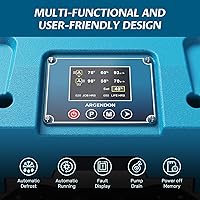 Vista 4 de Argendon LGR - Deshumidificador comercial con bomba, deshumidificadores de 180 pintas para espacio de arrastre, sótanos, gran espacio, unidad