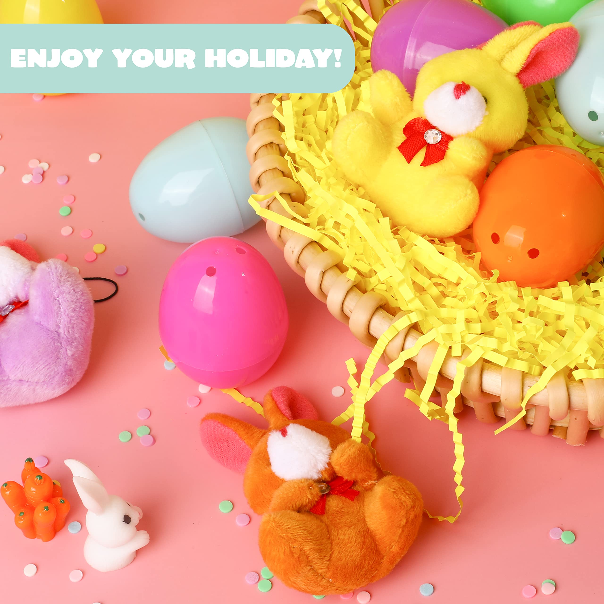 Amazon.co.jp: 12 Easter Eggs with Plush Bunny 2.25