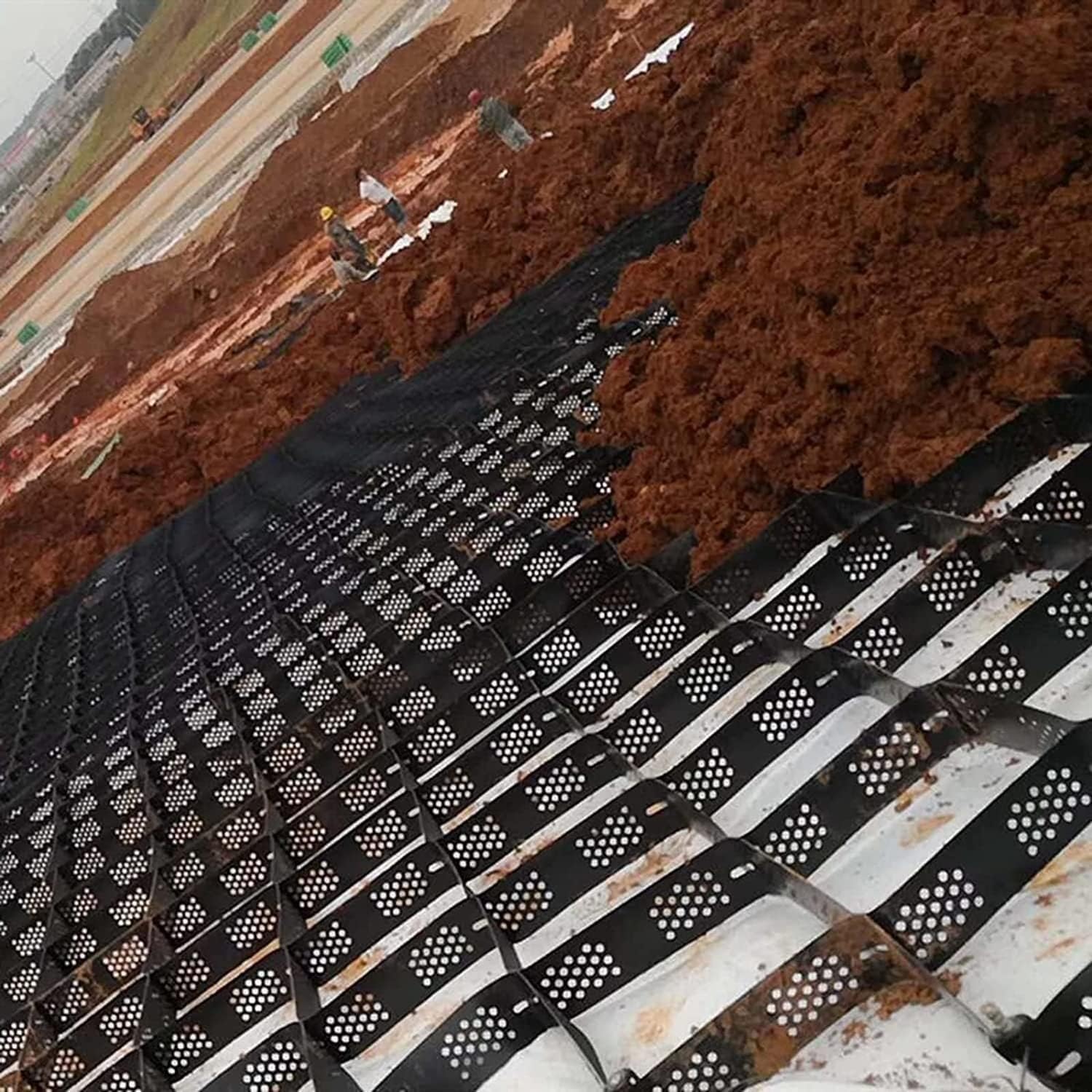 Grille de sol pour pente raide évite le glissement du gravier et sable d'allée