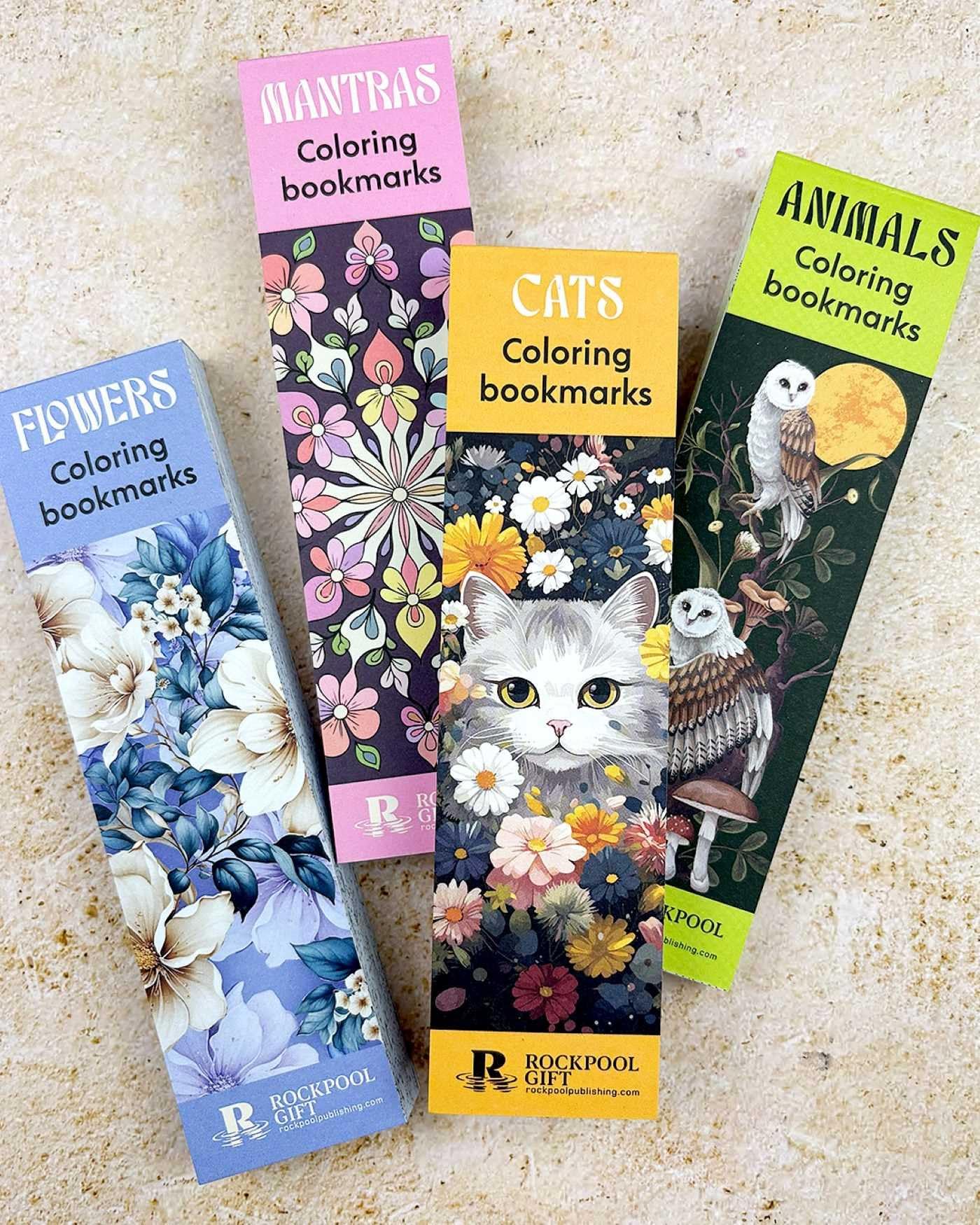 Flowers Coloring Bookmarks