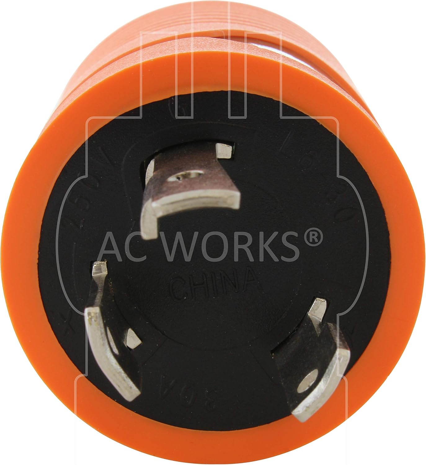 AC WORKS [ADL630L1430] Locking Adapter L6-30P 30Amp 250Volt Locking Plug to 4-Prong 30Amp L14-30R Adapter