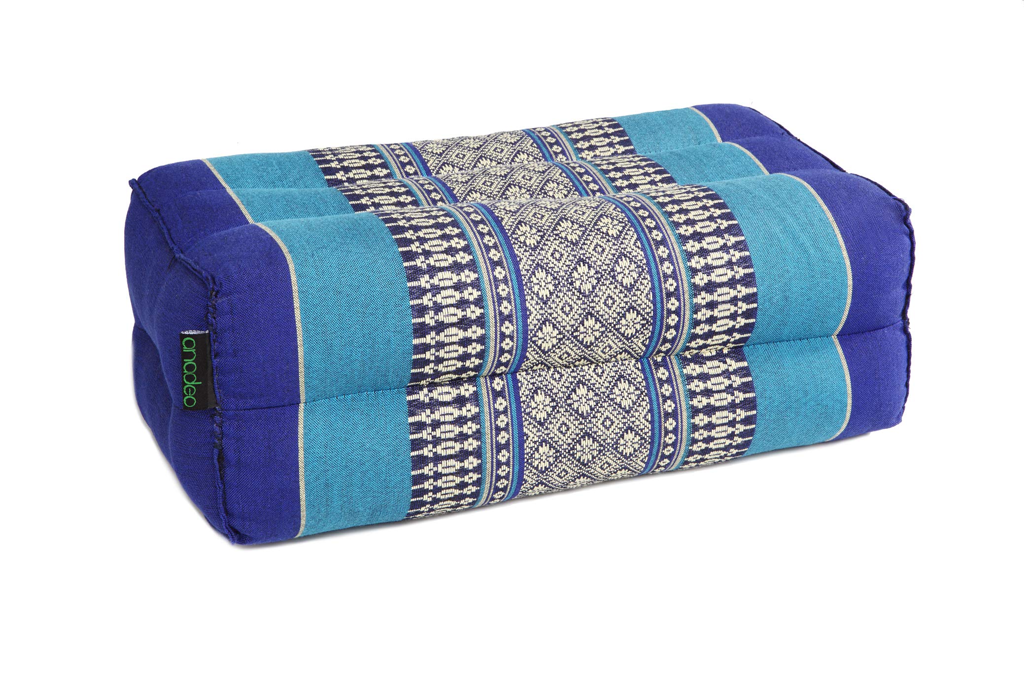 Coussin de Yoga et Méditation en Kapok Naturel - Bleu Océan - Confort Optimal, Posture Alignée, Coutures Renforcées - Léger, Compact et Facile à Transporter - Idéal Zazen et Pleine Conscience