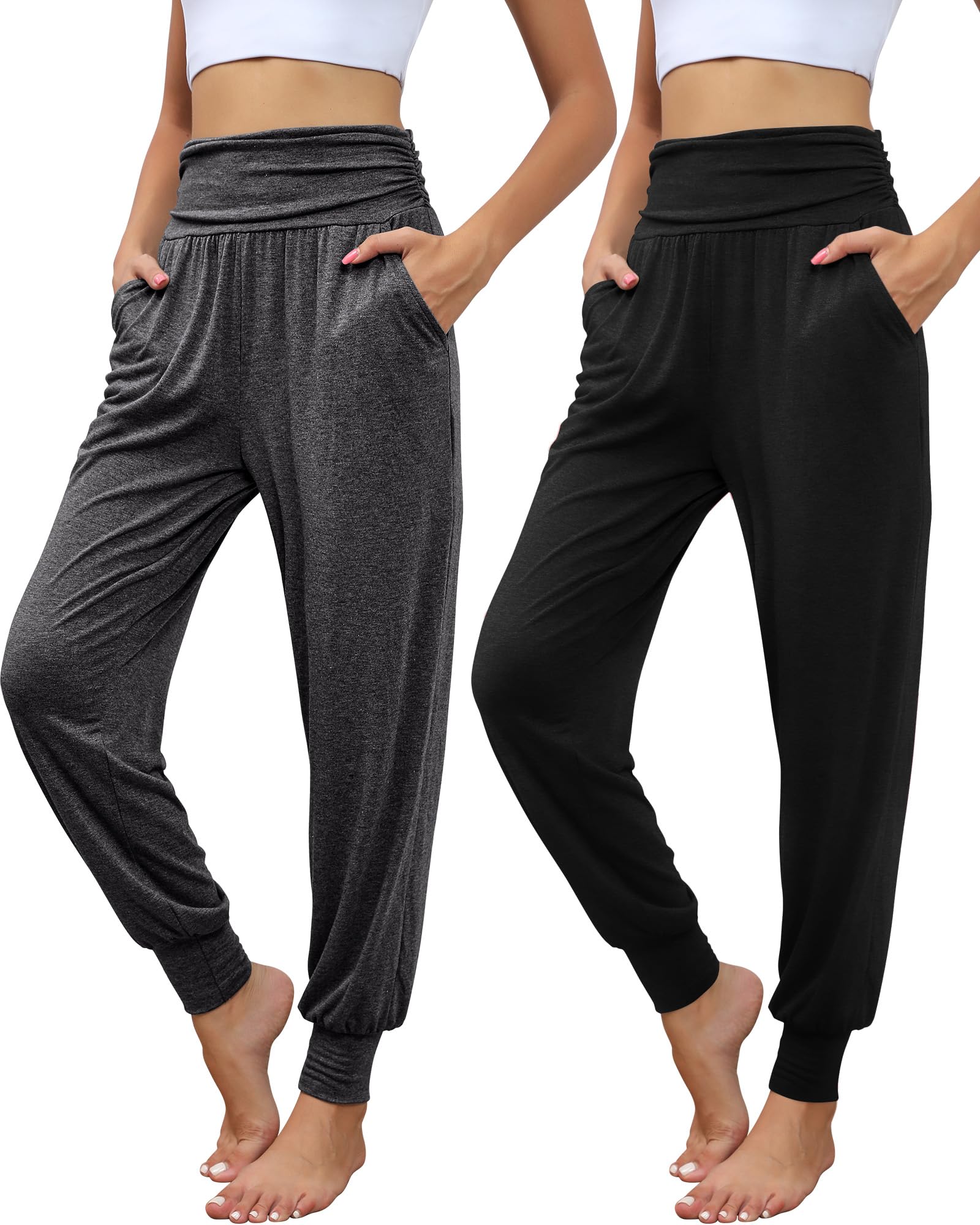 Locoowai 2-Pack Yoga Joggers