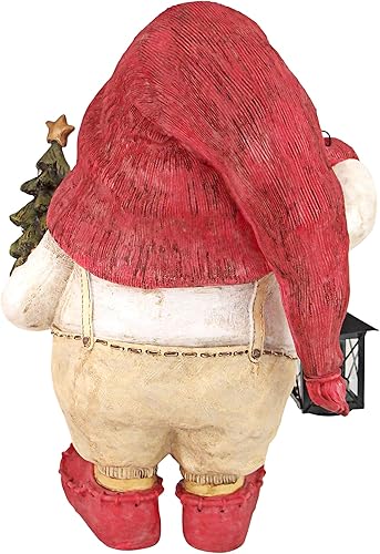 Miniatura 6 de Design Toscano Iluminando el camino de Papá Noel Whitey la estatua de gnomo navideño