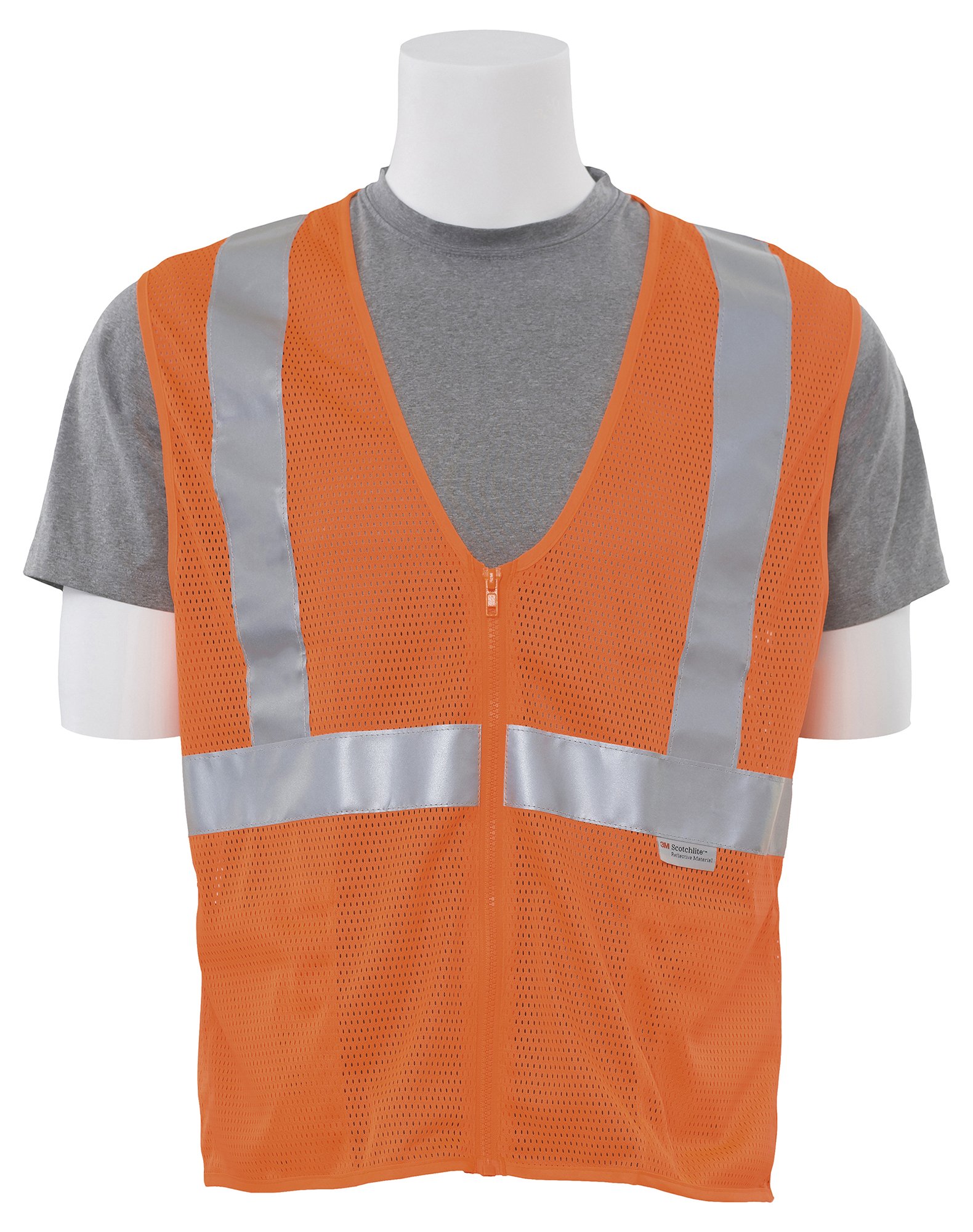 ERB 14634 Model S15Z Class 2 Mesh Vest, Hi Viz Orange, L Size