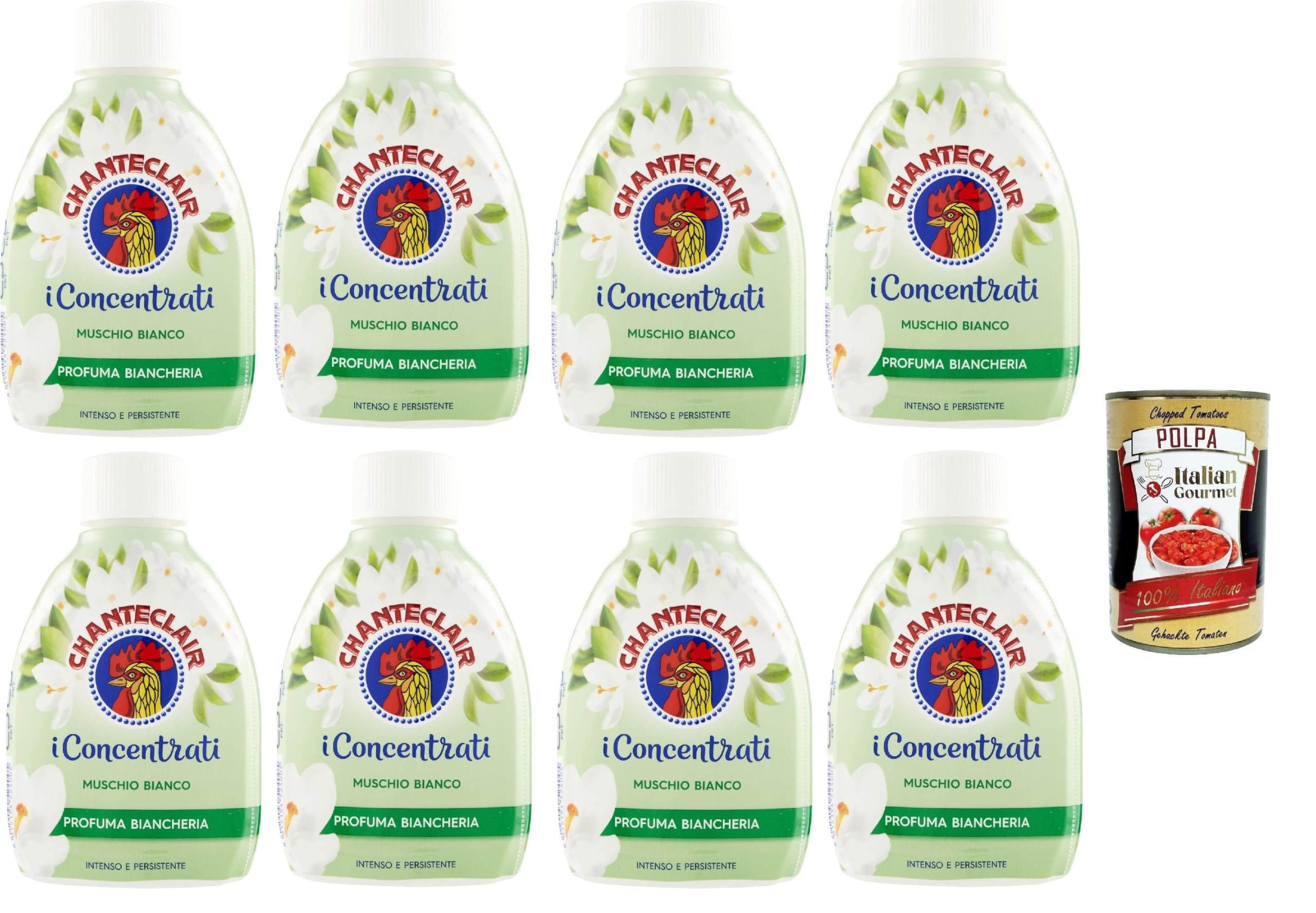 Chanteclair, I Concentrati, Profuma biancheria,muschio bianco, Duft Leinen, Weißer Moschus 8x 220 ml & Italian Gourmet polpa 400g