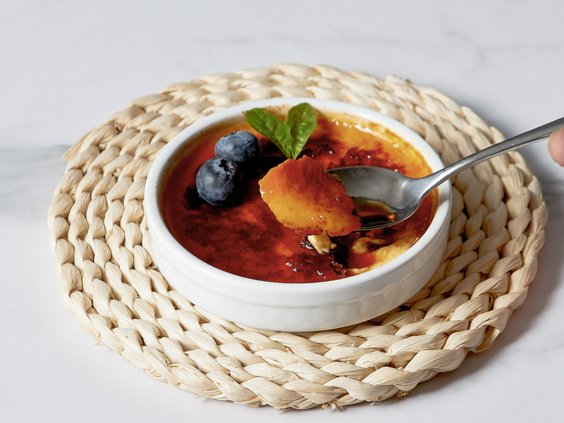 Creme Brulee Ramekins keramische kommen - VICRAYS Mini Custard Cups 6 oz ovenkluiskommen soufflé gerechten voor het bakken individuele braadpan dipsaus Pioneer Woman Bakvormen Set van 6, blauw