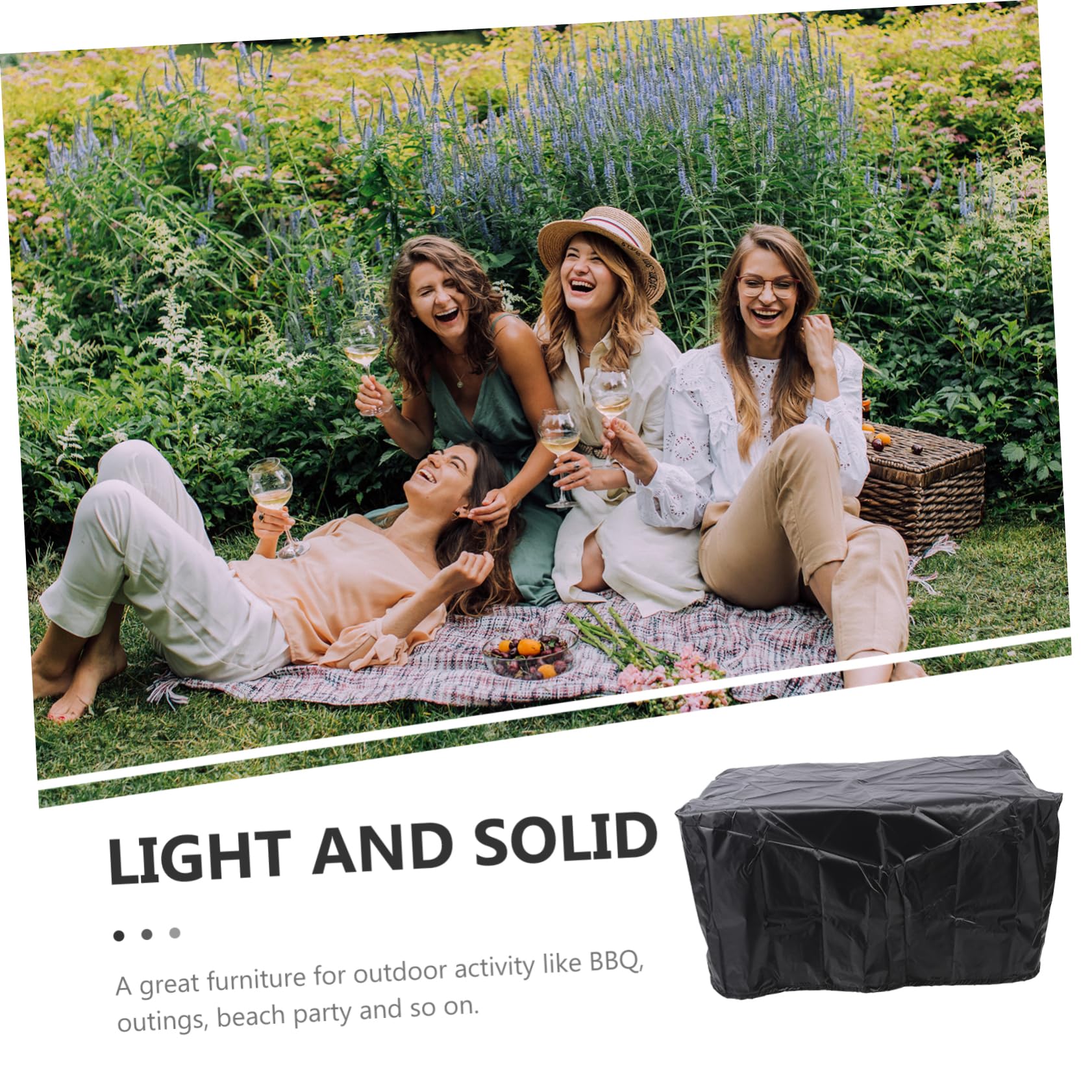 Toddmomy Housse de Chariot de Camping Bâche Anti-Pluie Noir en Tissu Oxford et Protection Solaire, Adaptée pour Chariot Pliant Extérieur Lors de Pique-niques et Camping