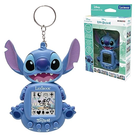 Lexibook, Disney Stitch, My Best-E, Consola De Juegos Portátil, Compañero Interactivo Y Educativo Para Niños, 8 Categorías De Juegos, Pantalla De Color, Azul, Jlmb10D