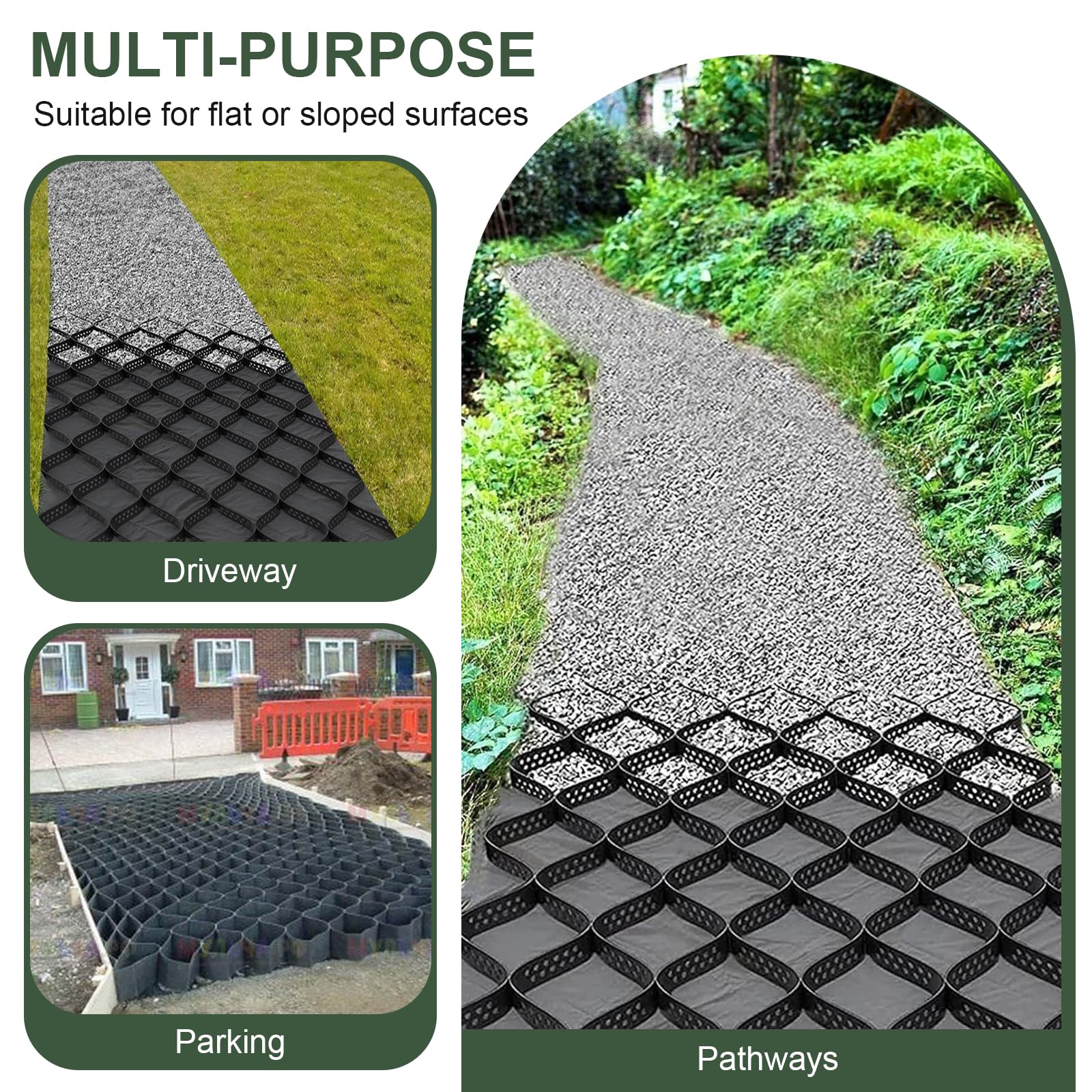 CPROSP 30㎡ Stabilizzatore Ghiaia Geogriglia per Ghiaia/carrabile/muri di Sostegno 3 * 10M