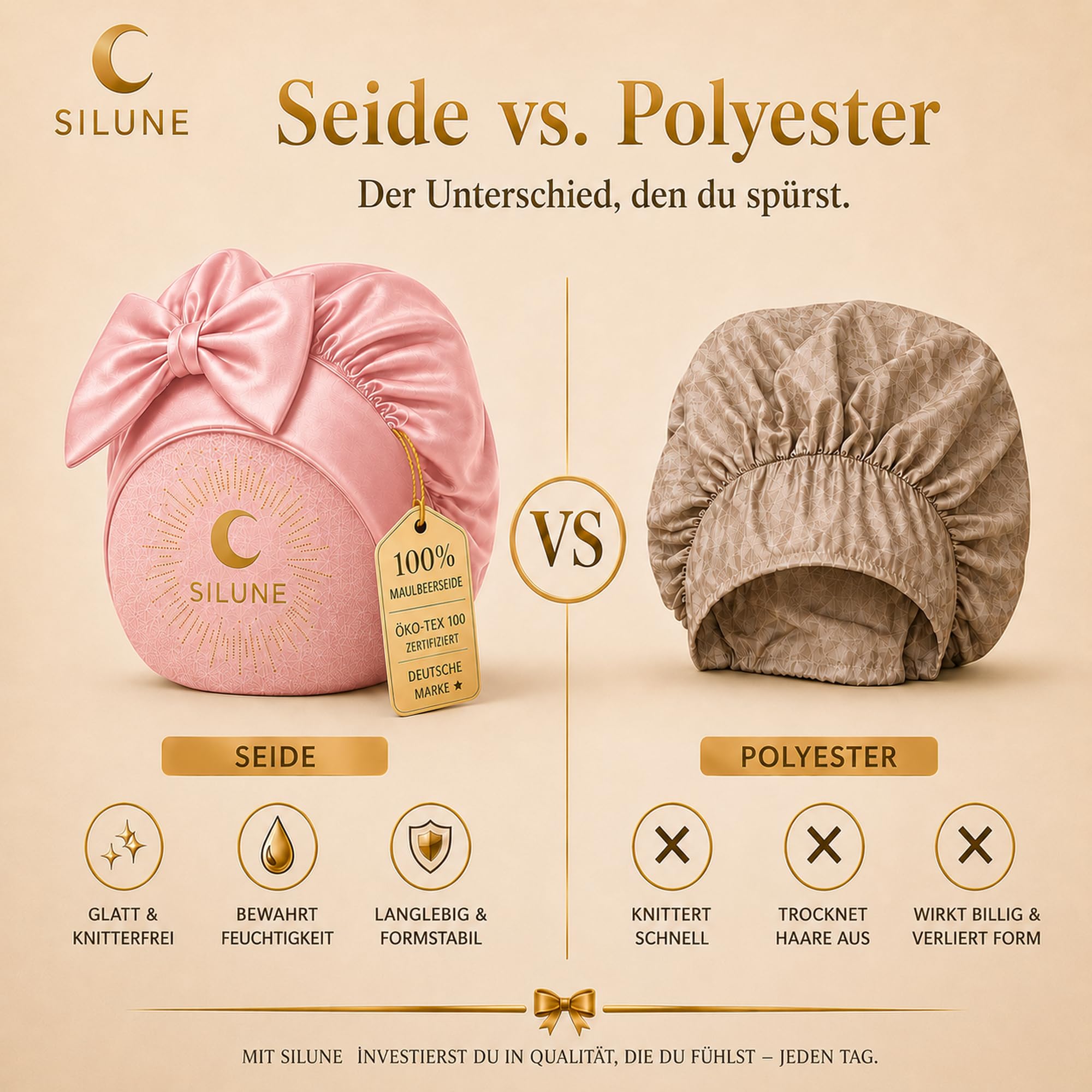 Gorro de seda para dormir 2 en 1 con cierre de y lazo, 100% seda de morera, gorro ajustable contra el encrespamiento y la rotura, gorro de seda para dormir