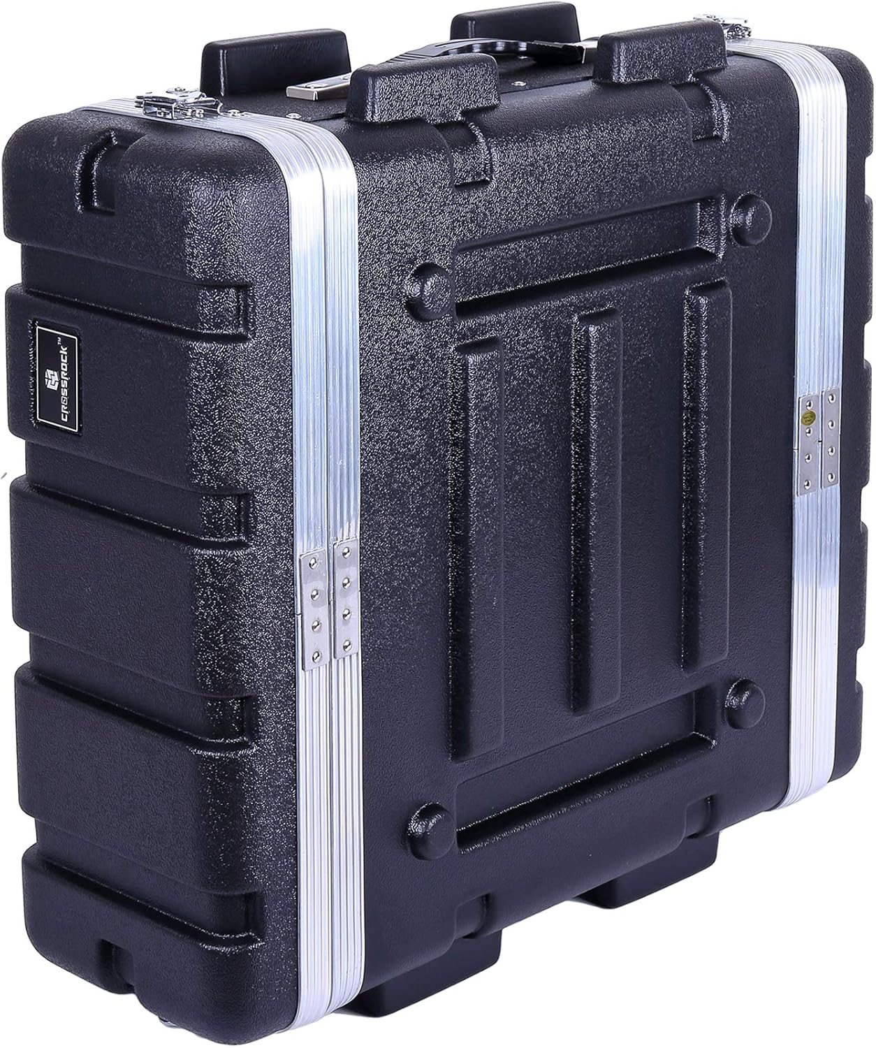 Crossrock Stackable 3U Rack Case, Standard 19.25” Depth, Polyethylene Hard-shell Construction with Heavy Duty Hardware-Black(CRA9603U)