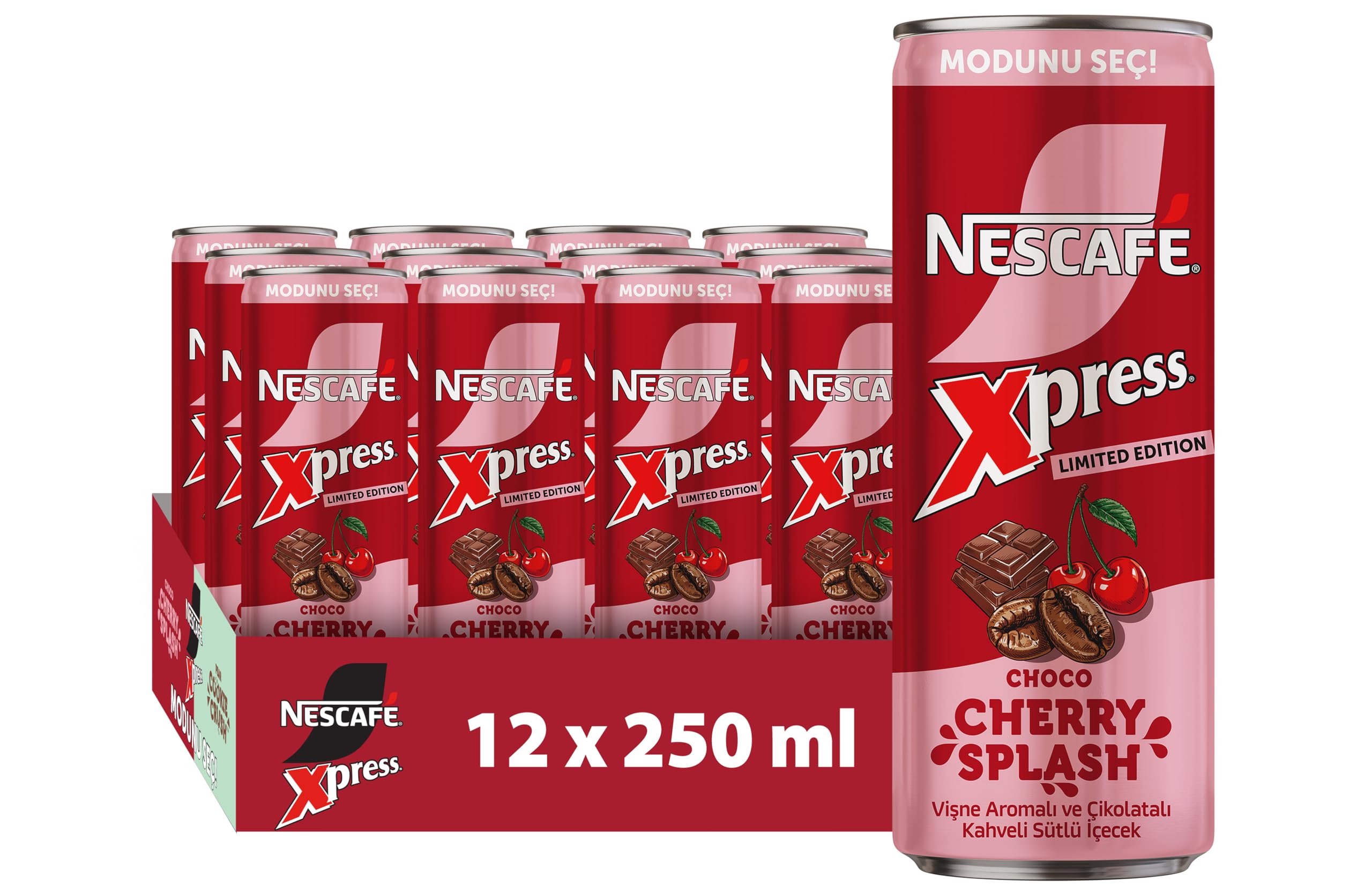 Nescafé Xpress Choco Cherry Splash Soğuk Kahve 12x250 ml
