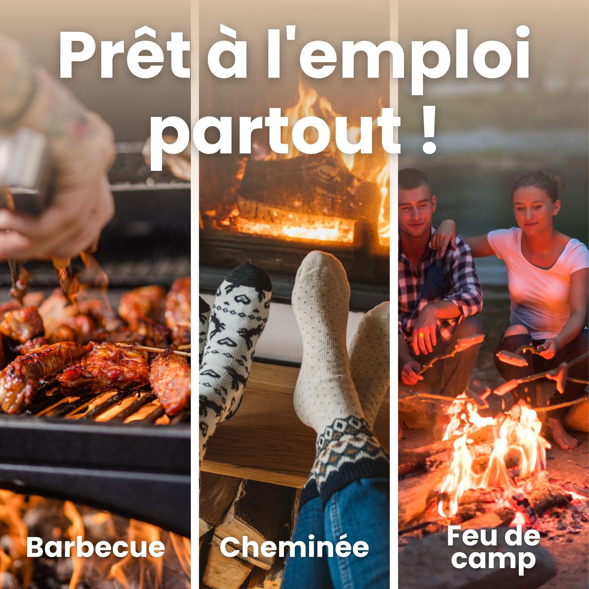 LERAVA® Allume-feu Laine de Bois (5 kg ≈ 400 pièces) – Allume-feu cheminée Naturel – Longue Flamme & Combustion sans Odeur – Écologique & Durable – Idéal pour poêle, Barbecue & Foyer