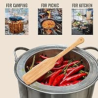 Vista 5 de Vivicreate Paleta mezcladora de madera de goma de 24 pulgadas de longitud, adecuada para restaurante y cazo