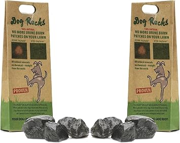 Dog Rocks for Urine Burning Grass - 200g Each - Natural Pet Rock to Help Maintain Green Lawn - Grass Savers for Dog Urine - 4 Month Supply for Use in Water Bowls or Yard Pack of 2
