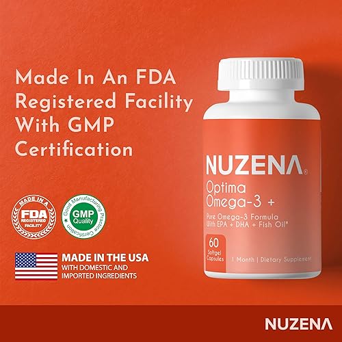 Miniatura 4 de Nuzena Optima Omega 3 + paquete con azafrán Super Spice+, soporta articulaciones, cerebro, corazón, ojos, memoria y estado de ánimo con aceite de