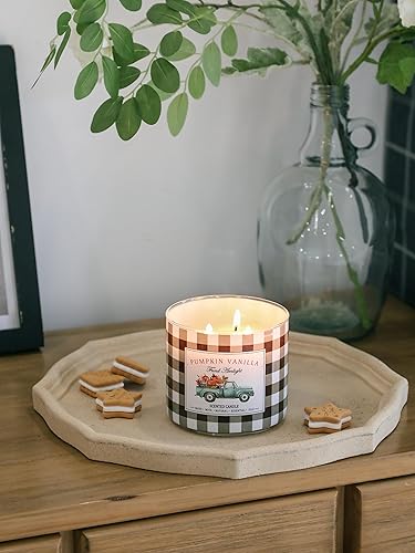 Miniatura 5 de Vela perfumada de girasol, vela grande de 3 mechas, 14 onzas