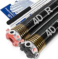 Vista 53 de Par de resortes de torsión para puerta de garaje de 2" juego con barras de bobinado antideslizantes y guantes, electroforesis de alta precisión sin