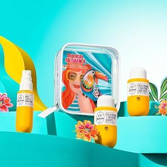 Sol de Janeiro Tropical Abundance Hair Repair Trio Travel Set | Jet Set | Sulfate Free Brazilian Joia Shampoo and Conditioner | Leave In Conditioner Spray | TSA Friendly |