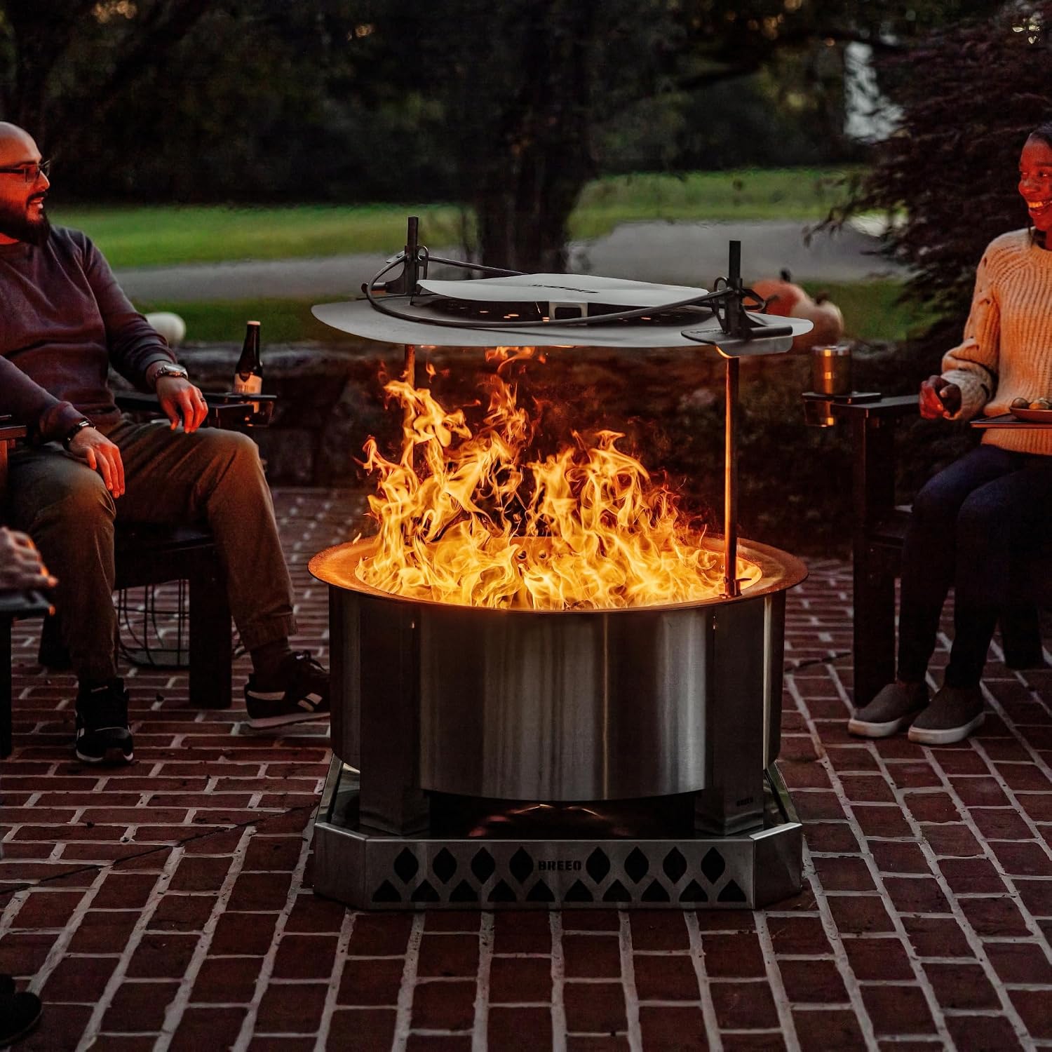 Breeo Outpost™ Heat Deflector X30 | Compatible with Y Series and X Series | Maximize Hot Airflow | USA Made | Live-Fire Cooking Accessory (Heat Deflector & Outpost Rod Included)