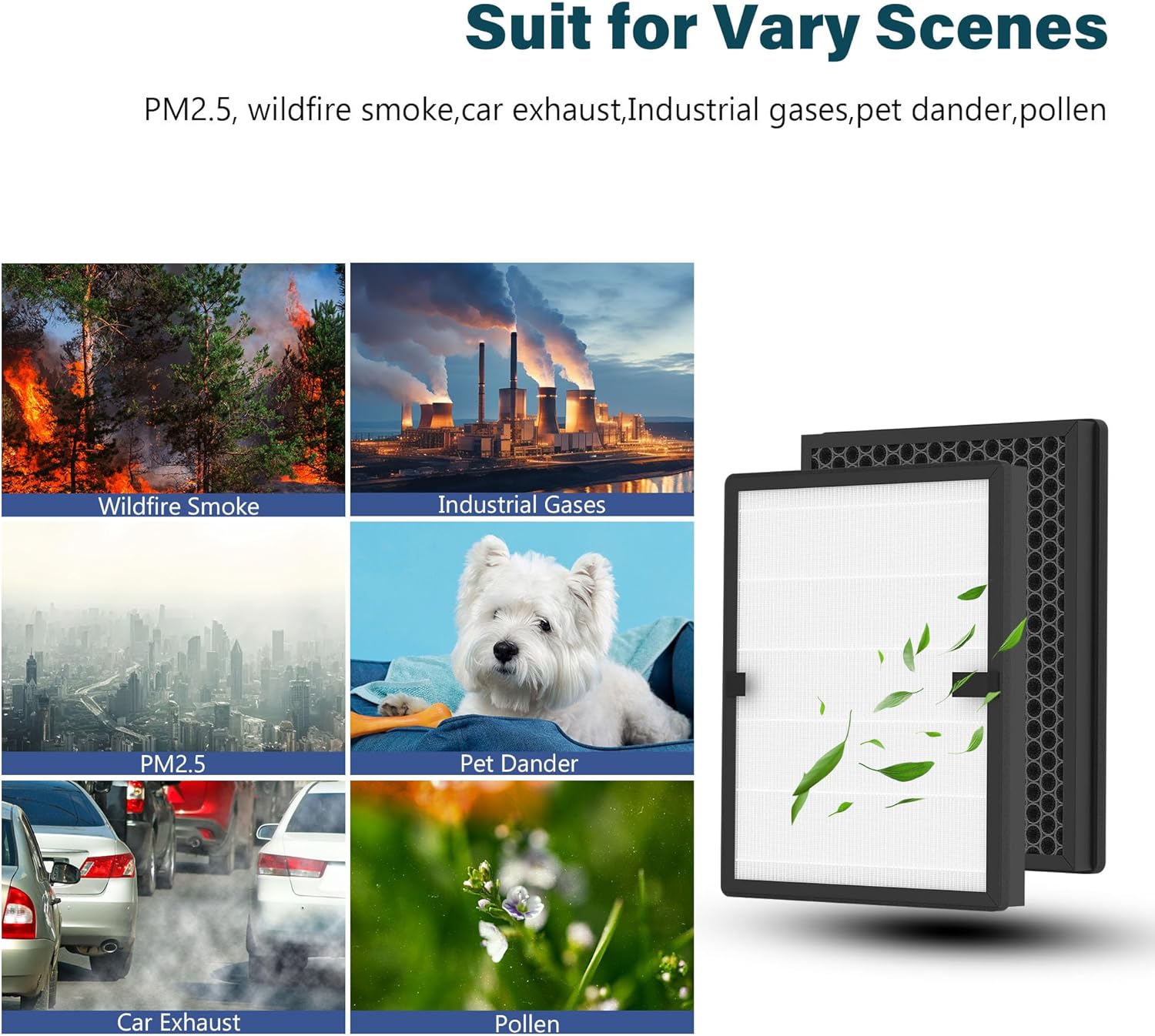 2 Packs E-200 H13 True HEPA Replacement Filter Compatible with LUNINO E-200 Air Cleaner Purifier for Home Large Room up to 1740sq.ft with Extra 4 pcs Aroma Pads - Image 7